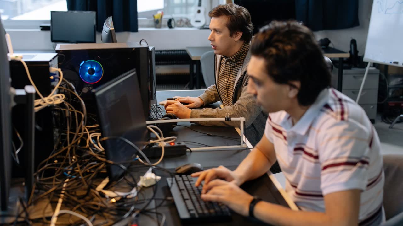 Persona che segue un corso al computer